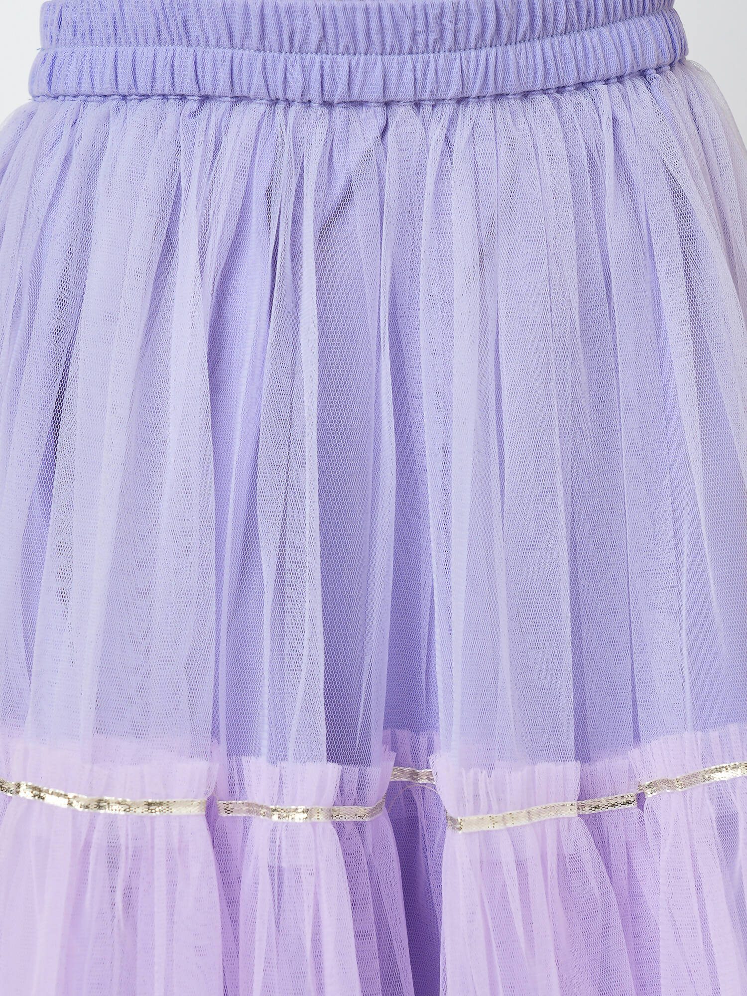 Lil Drama Girls Choli Ghaghra With Dupatta Set - Lavender - Distacart