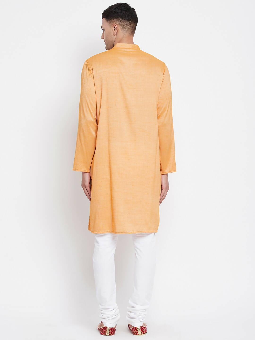 Even Apparels Yellow Rayon Men's Kurta With Band Collar - Distacart