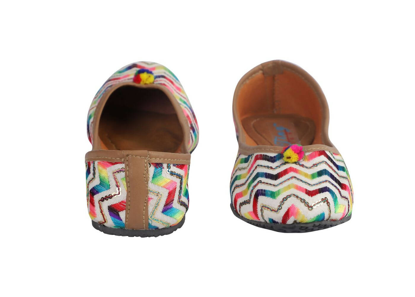 Tiny Bugs Girls Hand Crafted Ethnic Juttis - Multi - Distacart