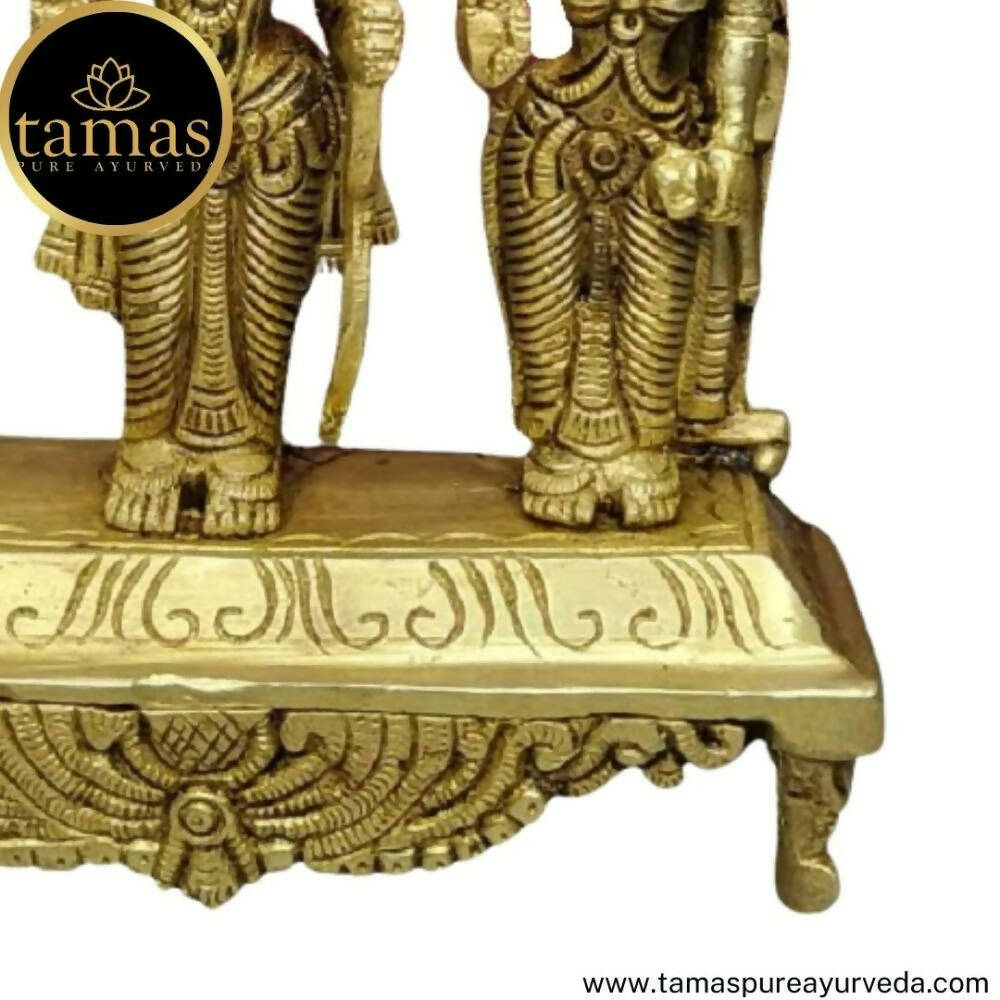 Tamas Brass Handcrafted Ram Darbar Shree Ram Ji Sita Laxman Hanuman Statue Idol - Distacart