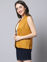 Thumbnail for Even Apparels Multi Viscose Rayon Open Front Women's Waistcoat - Distacart