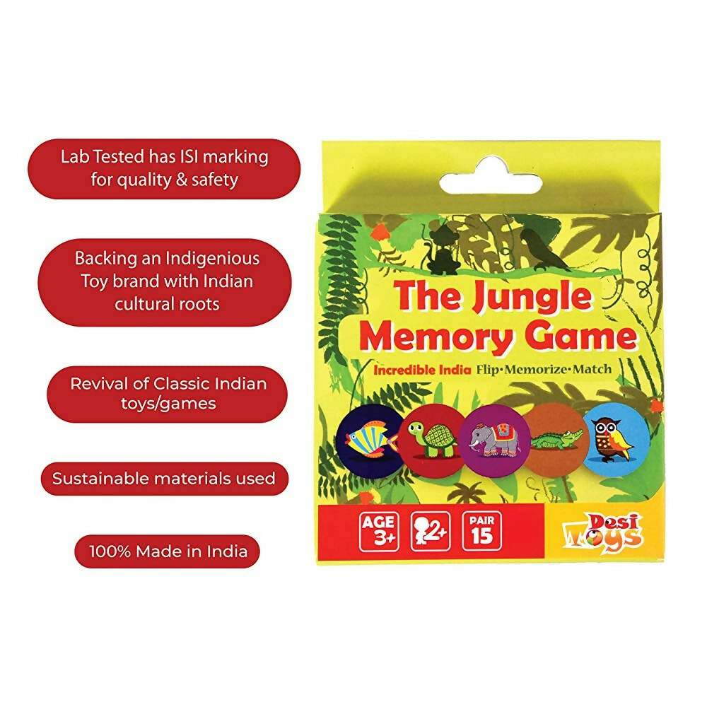 Desi Toys Jungle Memory Card Game - Distacart