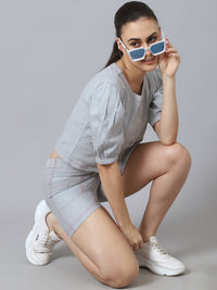 Thumbnail for NOZ2TOZ Grey Coordination Set For Women - Distacart
