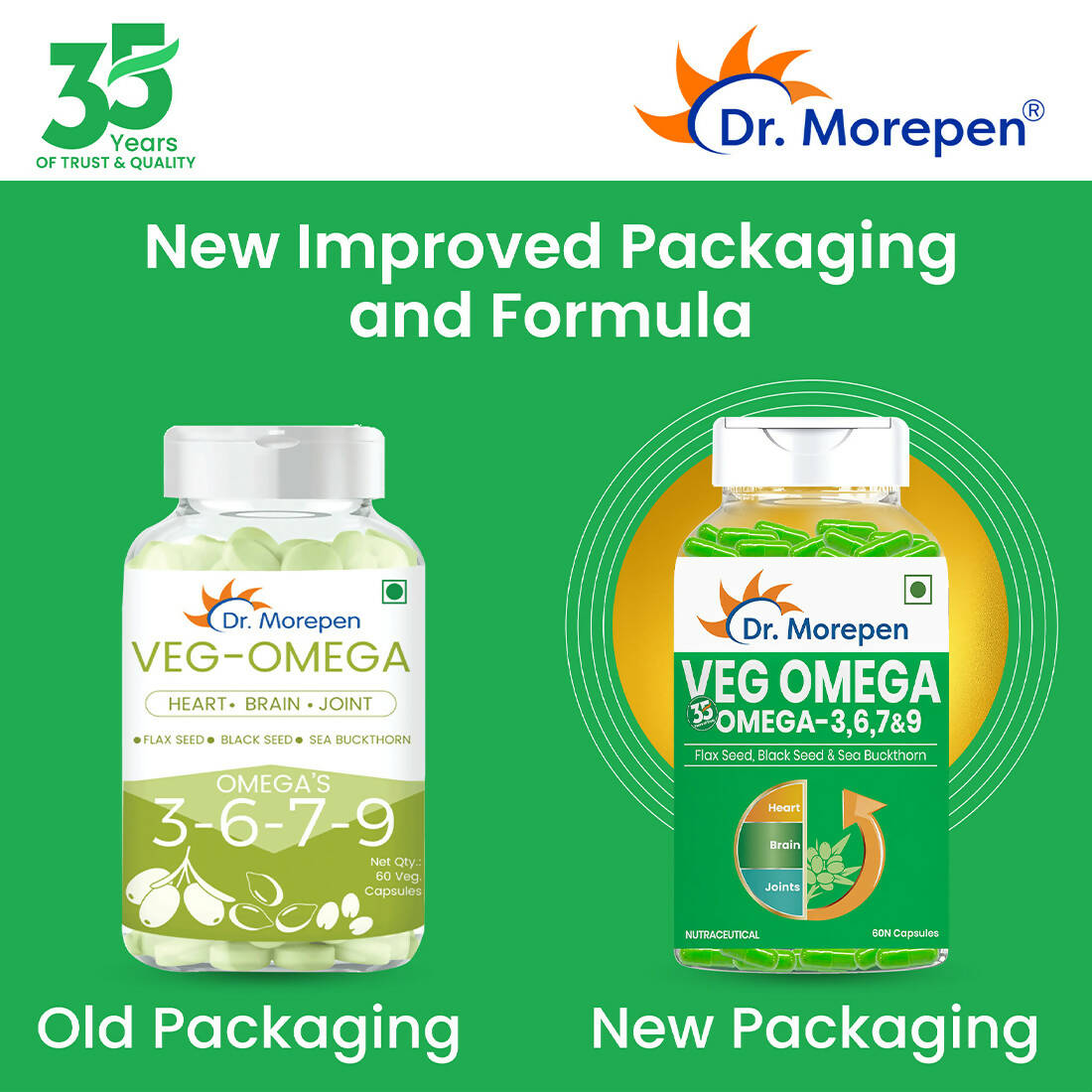 Dr. Morepen Veg-Omega Veg Capsules - Distacart