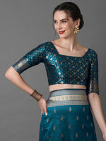 Thumbnail for Mitera Ethnic Motif Woven Design Zari Banarasi Saree - Distacart