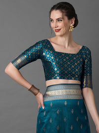 Thumbnail for Mitera Ethnic Motif Woven Design Zari Banarasi Saree - Distacart