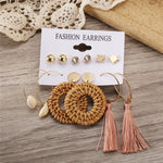 Thumbnail for Gold-Plated Alloy Set Of 6 Designer Earrings - The Pari - Distacart