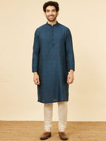 Thumbnail for Manyavar Geometric Woven Design Regular Kurta With Pyjamas - Distacart