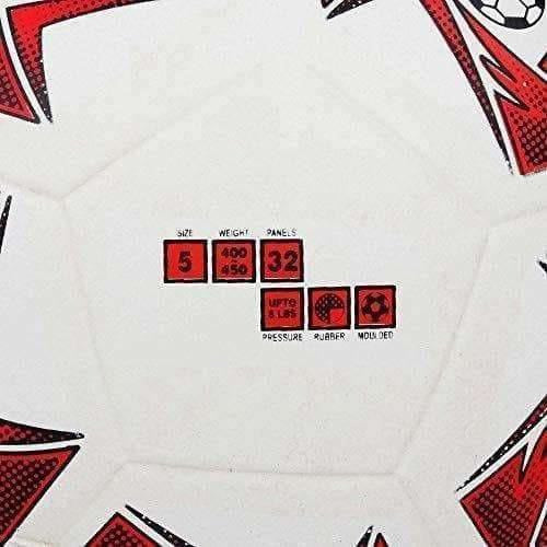 Cosco Roma Foot Ball, Size 5 (White/Red) - Distacart