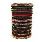 Thumbnail for Handmade Silk Thread Bangle Maroon and Green Color - Distacart