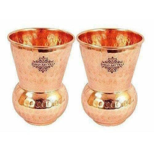 Copper Glass Tumbler, Drink ware & Serve ware - Set Of 2 - Distacart