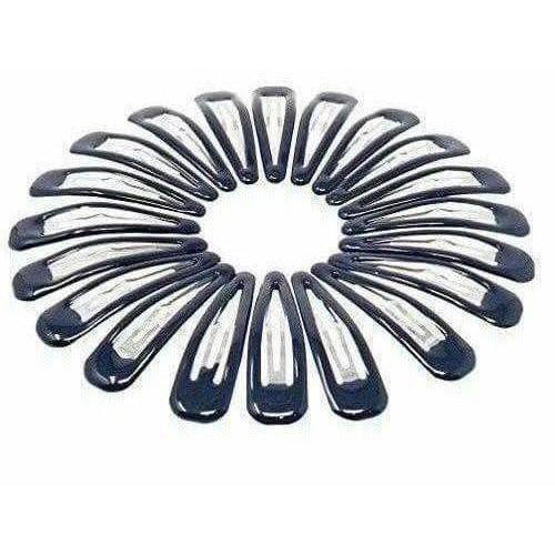 Black Hair Clips - Pack of 20 Tic Tac Everyday Wear Glossy Black Metal - Distacart