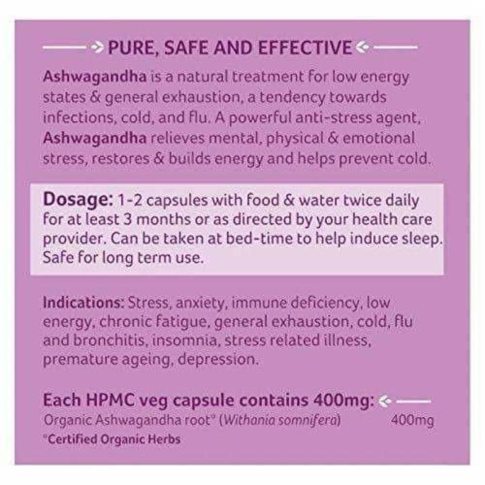 Organic India Ashwagandha Capsules - Distacart