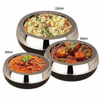 Thumbnail for Black Color - Plastic Casserole Set of 3 - Distacart