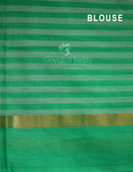 Thumbnail for Light Green Colour With Checks Pure Mangalgiri Cotton Saree By Gayathri Reddy Designer Studio - Distacart