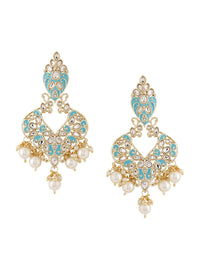Thumbnail for Shoshaa Turquoise Blue Contemporary Drop Earrings For Women - Distacart