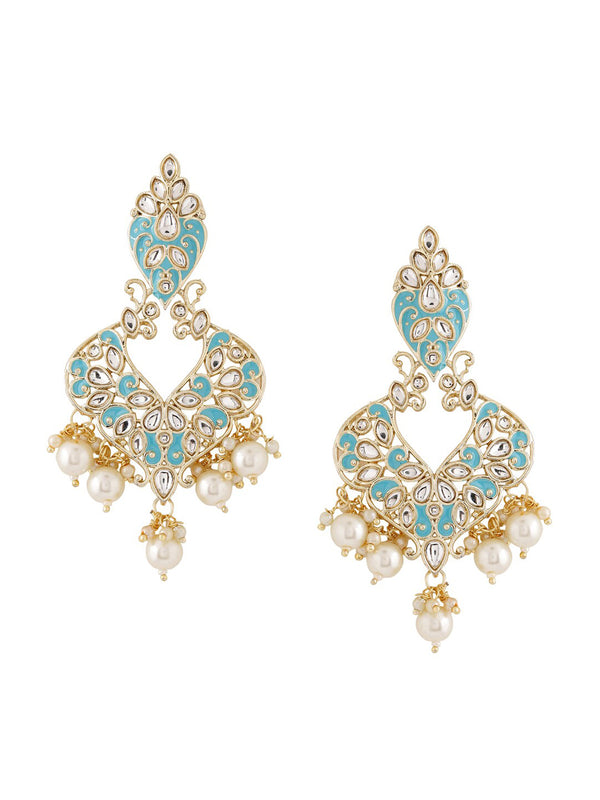 Shoshaa Turquoise Blue Contemporary Drop Earrings For Women - Distacart