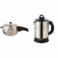 Thumbnail for Prestige Deluxe Alpha Stainless Steel Deep Pan Pressure Cooker, 5 Litres, Silver - Distacart
