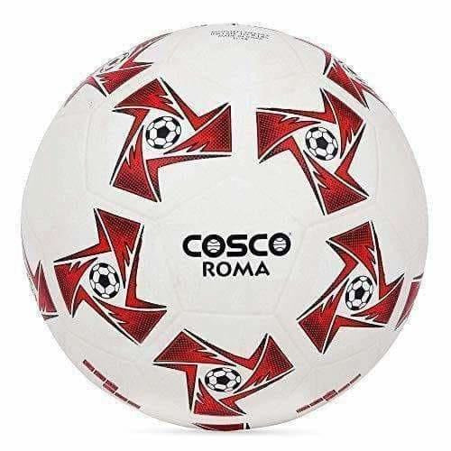 Cosco Roma Foot Ball, Size 5 (White/Red) - Distacart