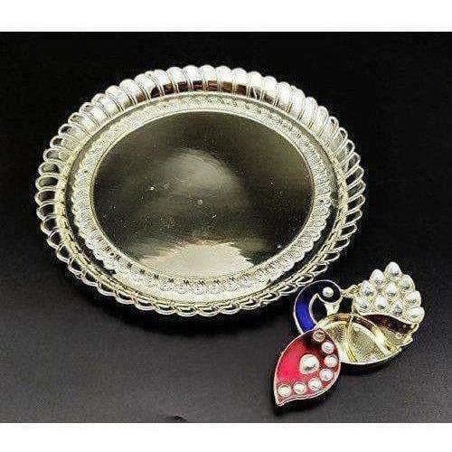 Plastic Peacock Pooja Thali - Distacart