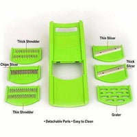 Thumbnail for Green Color - Plastic Fruit and Vegetable Juicer Combo Set, 9-Pieces - Distacart