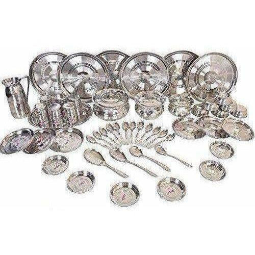 Stainless Steel Heavy 51 Pcs Dinner Set - Distacart