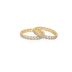 Thumbnail for Gold-Plated Alloy Chand Tara American Diamond Studded Bangle Set - The Pari - Distacart
