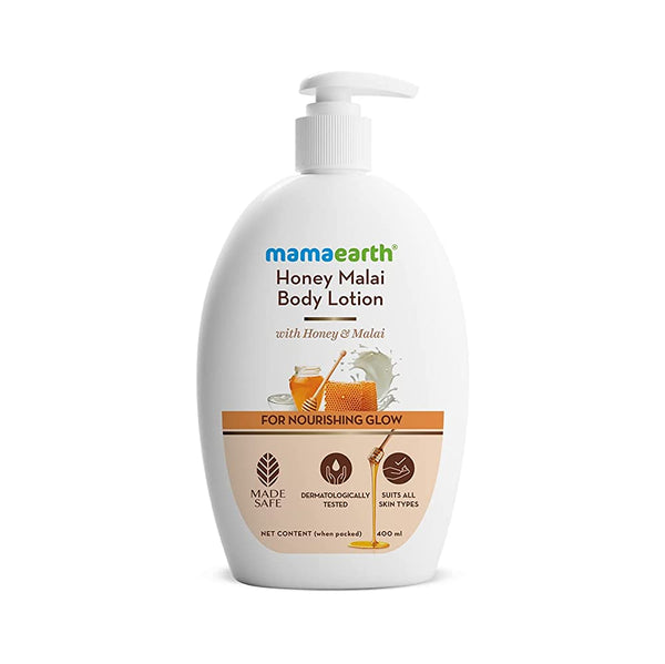 Mamaearth Honey Malai Body Lotion with Honey & Malai for Nourishing Glow - Distacart