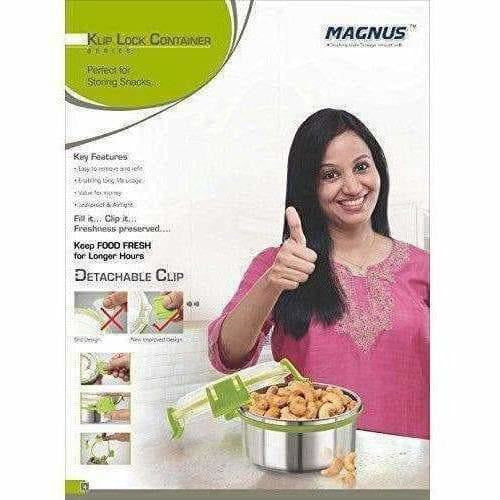 Stainless Steel Airtight & Leak Proof Containers Set, 1300 ml & 1750 ml, Set Of 2 - Distacart