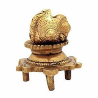 Thumbnail for Brass Vishnu Shankh Conch Shell For Puja With Vastu/ Fengshui Tortoise For Home Decor - Distacart