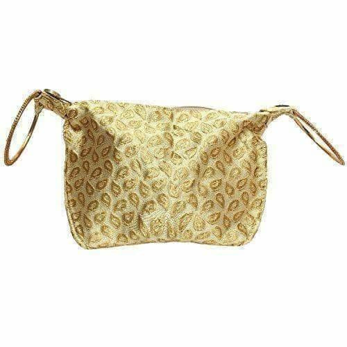 Ethnic Clutch Silk Potli Batwa Pouch Bag with Metal Bead work - Distacart