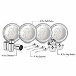 Thumbnail for Stainless Steel Glory Dinner Set, 16-Pieces - Distacart