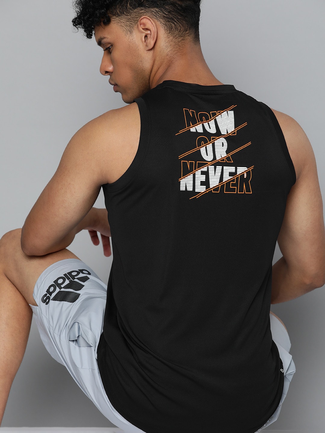 HRX by Hrithik Roshan Men Typography Printed Rapid-Dry Training Sports T-shirt - Distacart