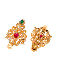 Thumbnail for Saraf RS Jewellery Gold-Plated Multi-Colored Jewellery Set - Distacart