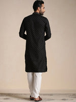 Thumbnail for Manyavar Men Floral Printed Mandarin Collar Kurta with Pyjamas - Distacart