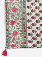 Thumbnail for Biba Women White & Pink Printed Kurta with Palazzos & Dupatta - Distacart