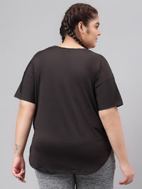 Thumbnail for MKH Plus Size Typography Printed Relaxed Fit Dri-FIT Sports T-shirt - Distacart