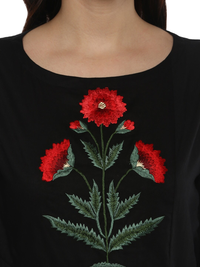 Thumbnail for Wahe-NOOR Women's Black Solid Top - Distacart