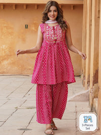 Thumbnail for Kalini Ethnic Motifs Printed A-Line Kurta With Sharara & Dupatta - Distacart