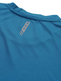 Thumbnail for HRX By Hrithik Roshan Training Men Blue Beast Rapid-Dry Brand Carrier T-shirt - Distacart