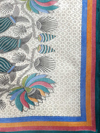 Thumbnail for Saree Mall Pink & Grey Art Silk Printed Bhagalpuri Saree - Distacart