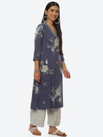 Thumbnail for Biba Women Plus Size Floral Printed Kurta with Palazzos & With Dupatta - Distacart