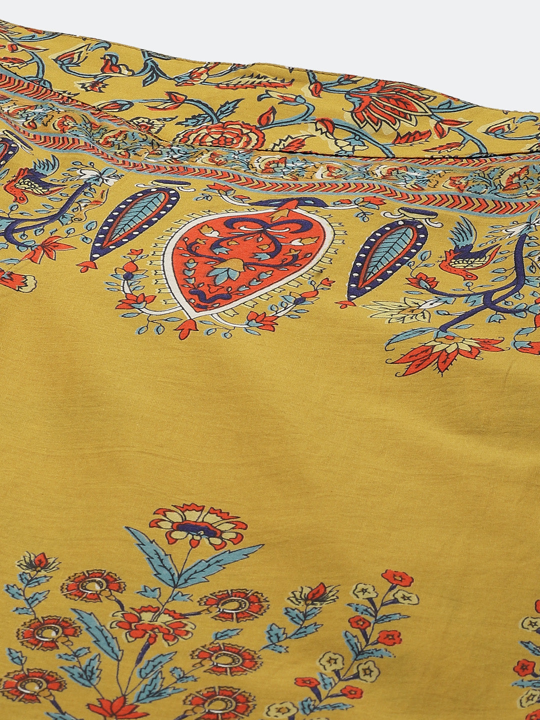 Juniper Women Mustard Cotton Printed Flared Palazzo - Distacart