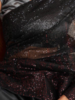 Thumbnail for Tikhi Imli Sequinned Satin Heavy Work Saree - Distacart