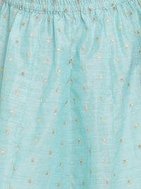Thumbnail for NOZ2TOZ Fuchsia Pink & Turquoise Blue Lehenga & Blouse Set For Girls - Distacart