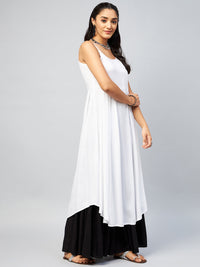 Thumbnail for InWeave Women's Solid White Strappy Kurta - Distacart