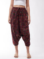 Thumbnail for InWeave Women's Abstract Ikkat Harem Pant - Distacart
