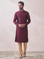 Thumbnail for Manyavar Men Ethnic Motifs Printed Kurta with Churidar - Distacart