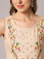 Thumbnail for Kalini Floral Embroidered Mirror Work Kurta with Trousers & Dupatta - Distacart