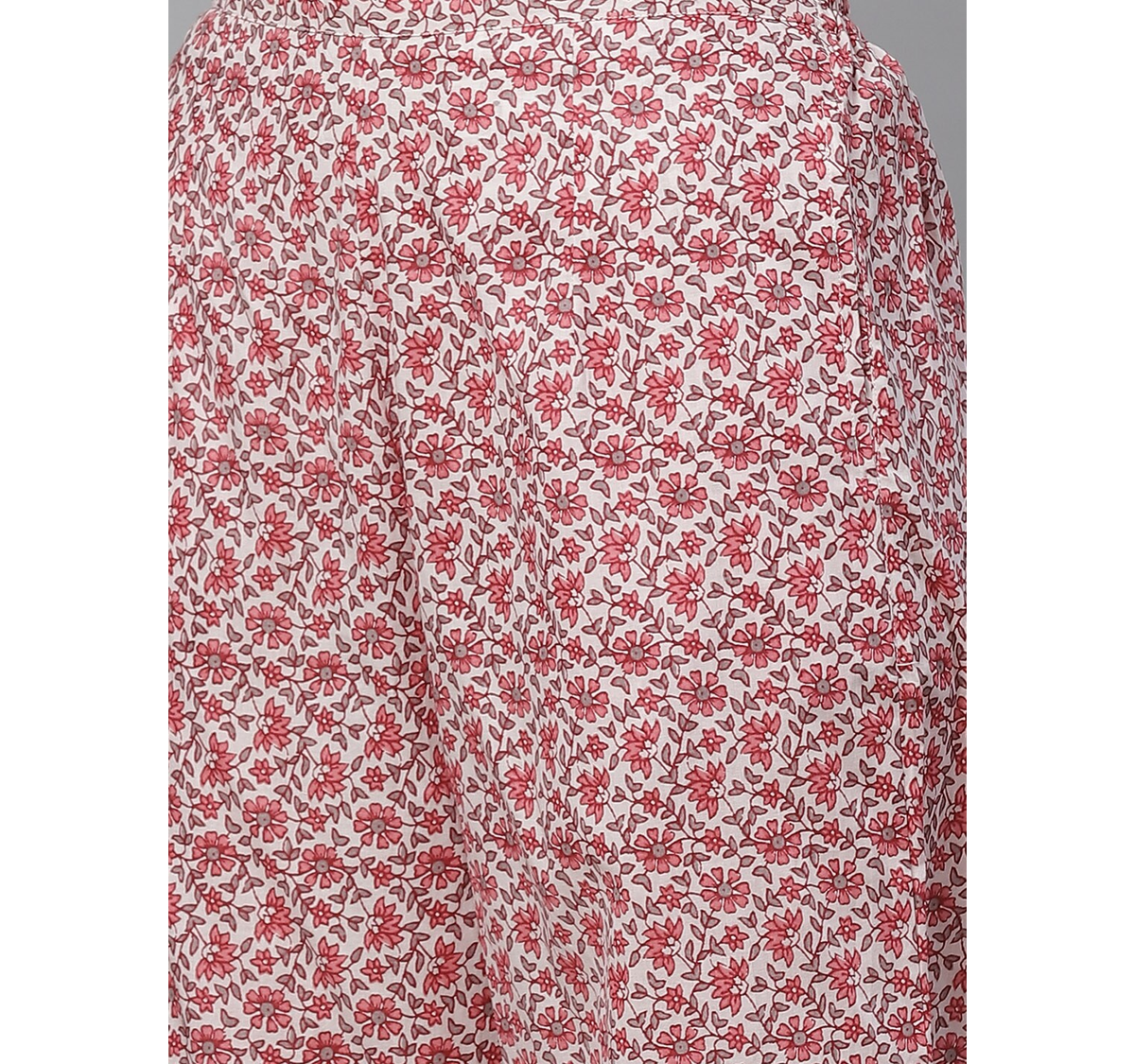 Wahe-NOOR Women's Pink & White Printed Kurta With Palazzos 5 - Distacart